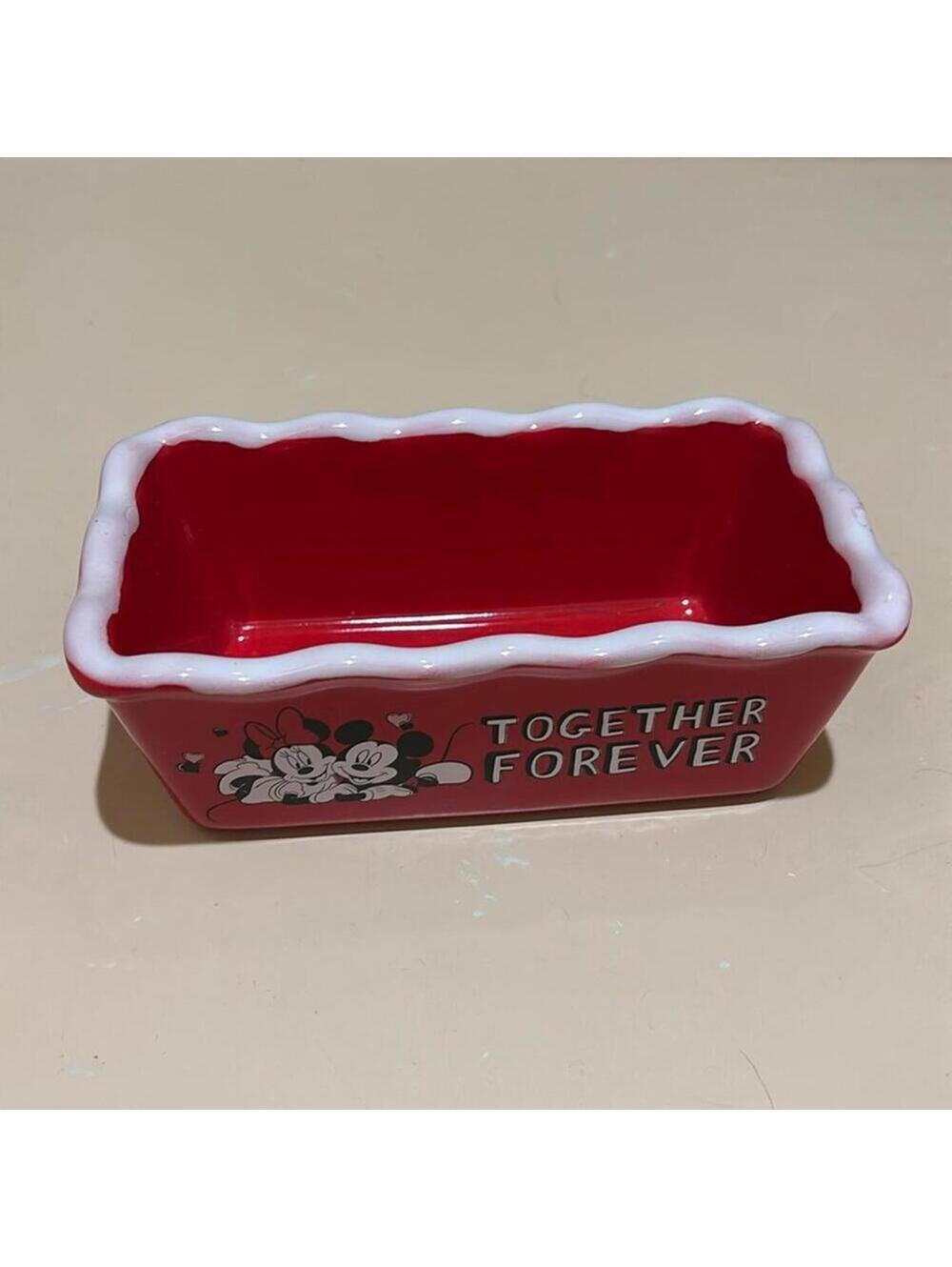 Red Disney Valentine Day together forever baking dish dishwasher safe cooking